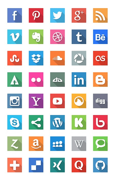 Royalty free social media vector icons by Graphic Burger
