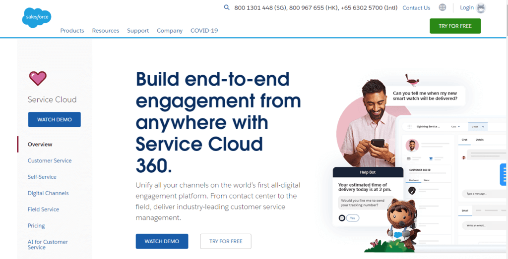 Salesforce service cloud complete service platform review