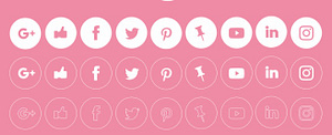 Free vector social media clean icons