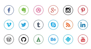 Social media icons by Dawid Dapszus