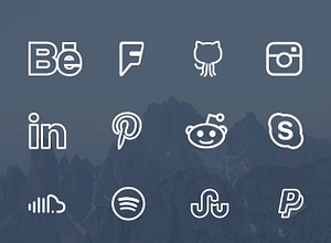 Simple line icons