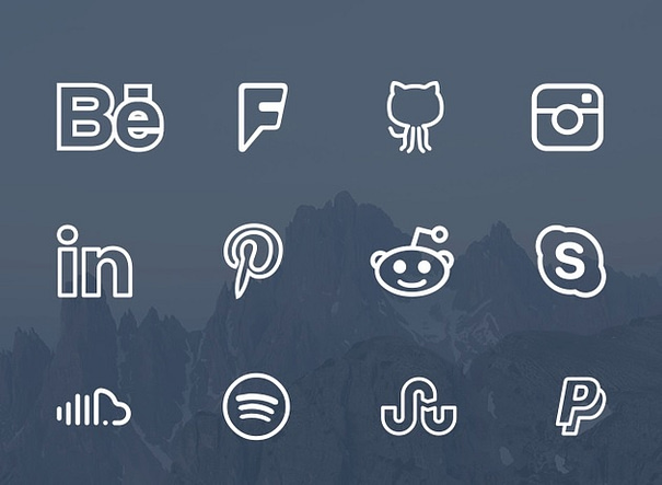 Simple line icons