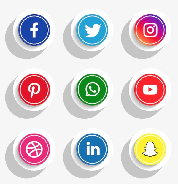 Floating button social media icons