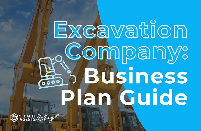 Blog post banner of excavation company: business plan guide