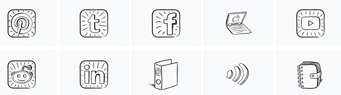Free sketch icon pack by Jerry Low