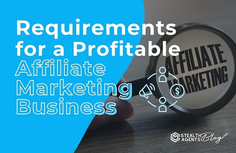 Requirements for a Profitable Affiliate Marketing Business