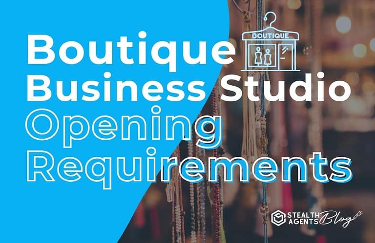 Boutique Fitness Studio Opening Requirements