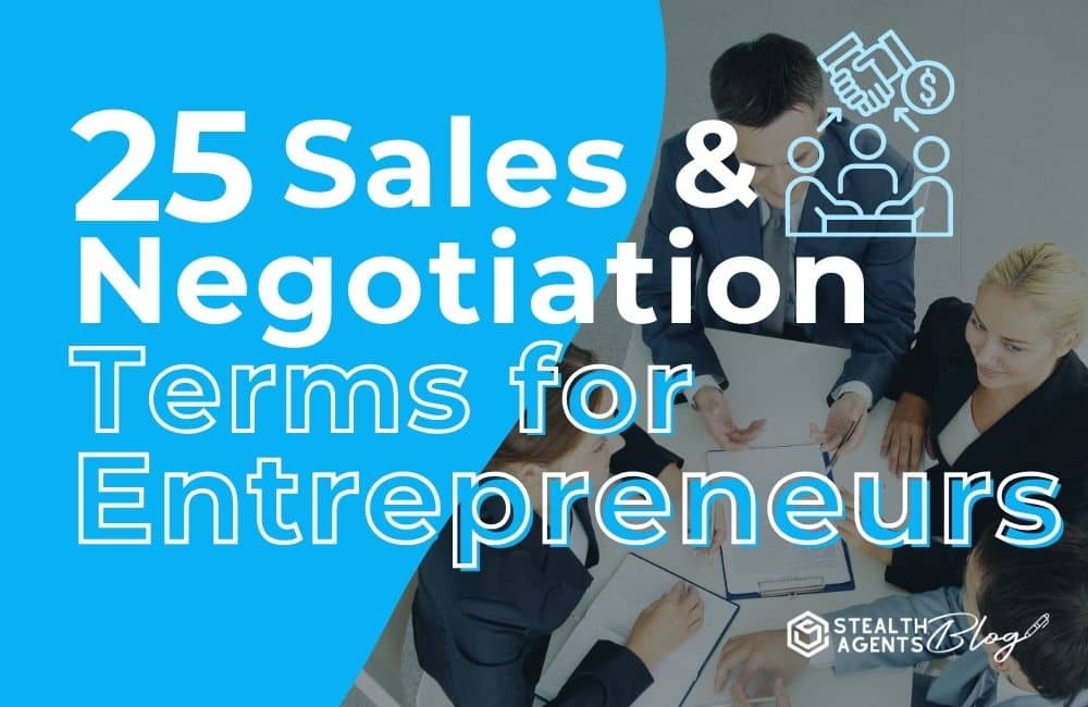 25 Sales and Negotiation Terms for Entrepreneurs