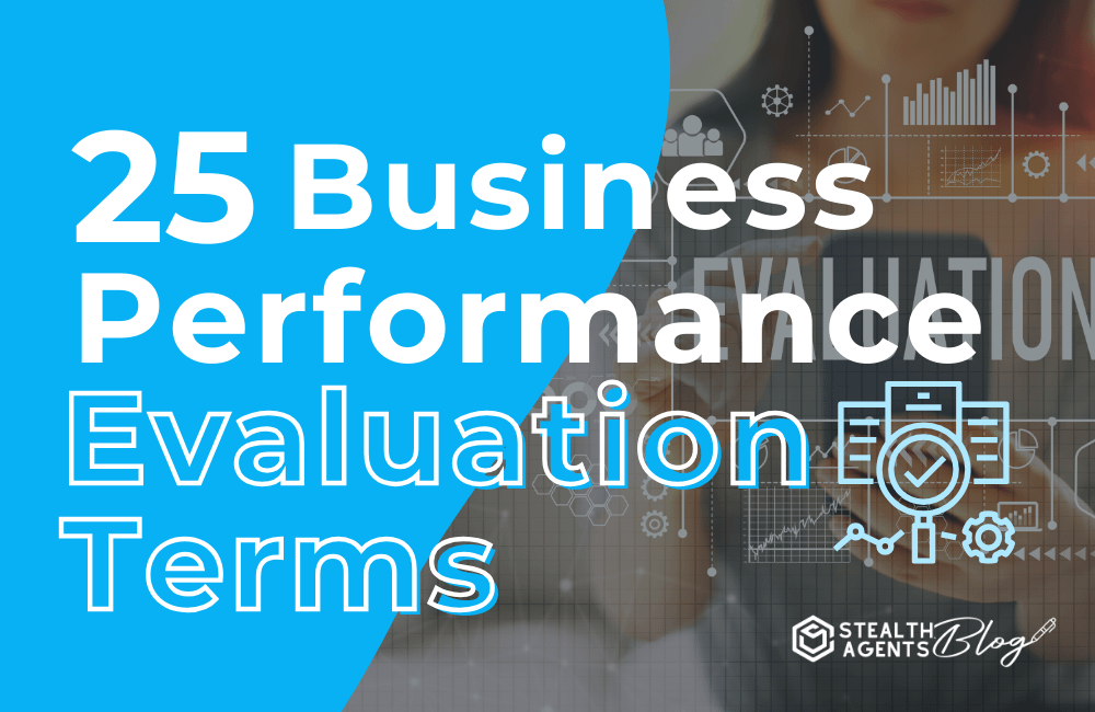 25 Business Performance Evaluation Terms